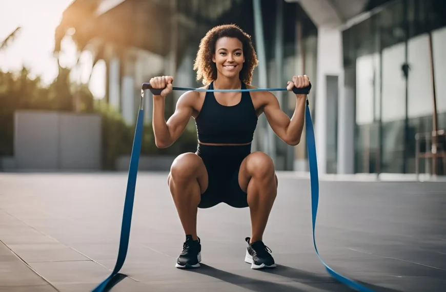 How to Gain Weight in the Buttocks and Hips - a woman performing an exercise with an elastic band